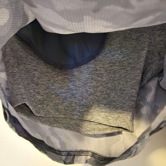 George Mens Gray Camo Lined Swim Trunks Elastic Drawstring Waist Pockets Size XL - Picture 4 of 7